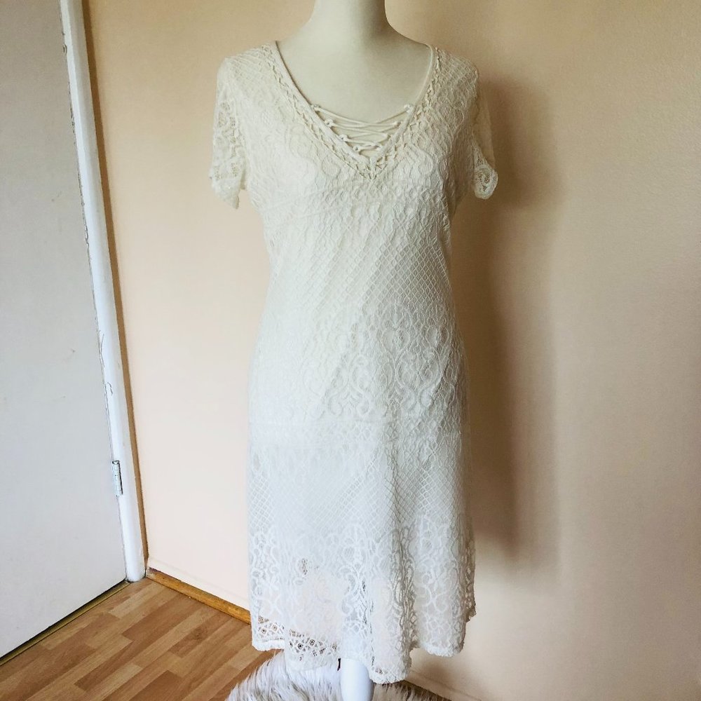 Hollister - White Lace Dress